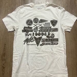 Jordan White Tee with Black Graphics
